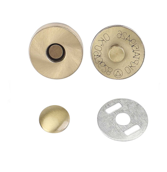 Brush antique brass color Single Rivet magnetic snap, magnetic button
