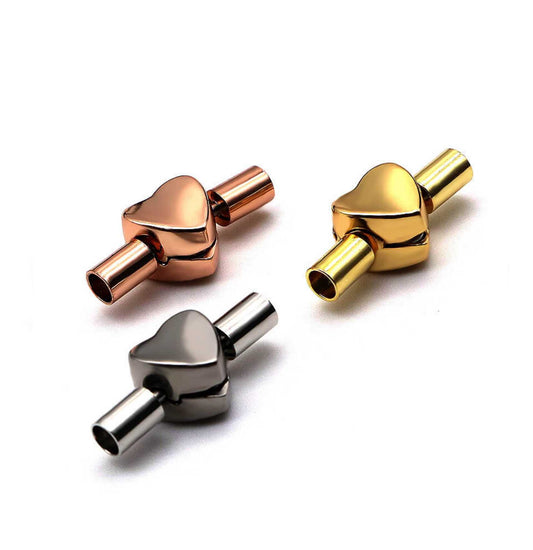 30pcs 22mm Heart Shape Bracelet Magnetic Closures