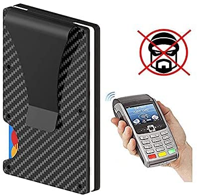 20pcs Carbon Fiber Mini Metal Wallet