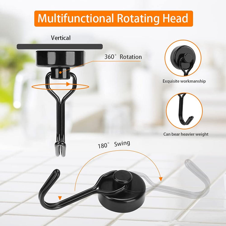 20PCS 20mm Twist Magnetic Hook