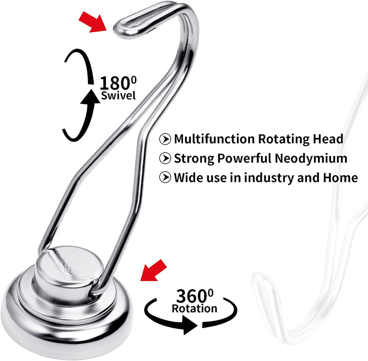 20PCS Twist Magnetic Hook