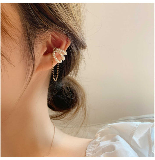 25PCS Non piercing pearl earrings