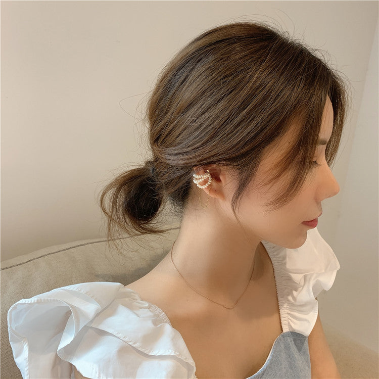 25PCS Non piercing pearl earrings