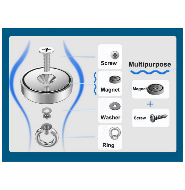 Fishing Magnet With Stainless Steel Hook