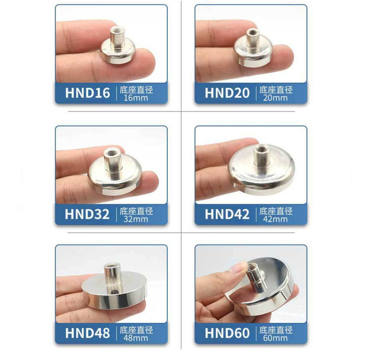 Pot Magnet With Internal Threaded Stem