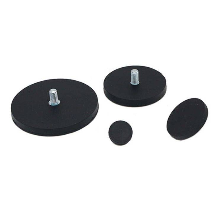 Threaded stem Rubber Coated Pot Magnet