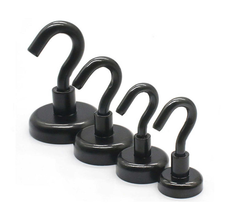 30pcs Magnetic Hook Black