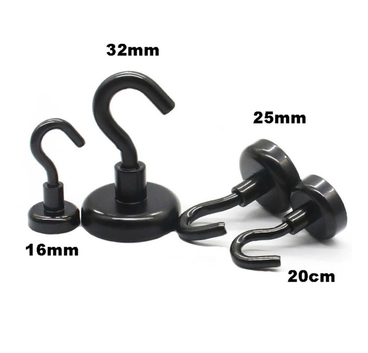 30pcs Magnetic Hook Black