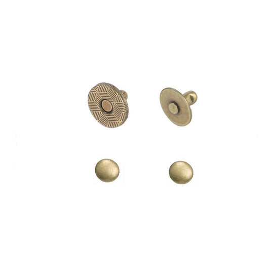 10x2mm Double Rivet Magnetic Snaps (50-sets)
