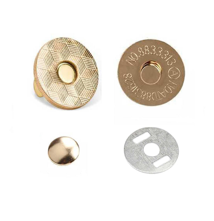 Gold color Single Rivet magnetic snap, magnetic button