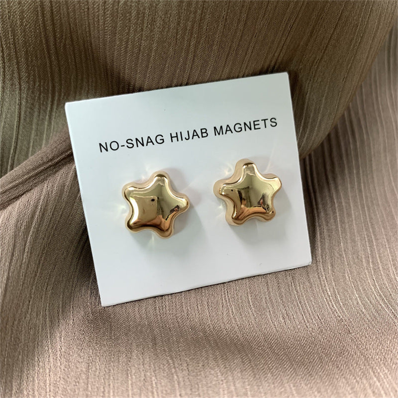 12SETS 16mm Hijab Pins Scarf Star Shape Magnetic Accessories