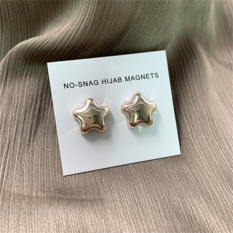 12SETS 16mm Hijab Pins Scarf Star Shape Magnetic Accessories