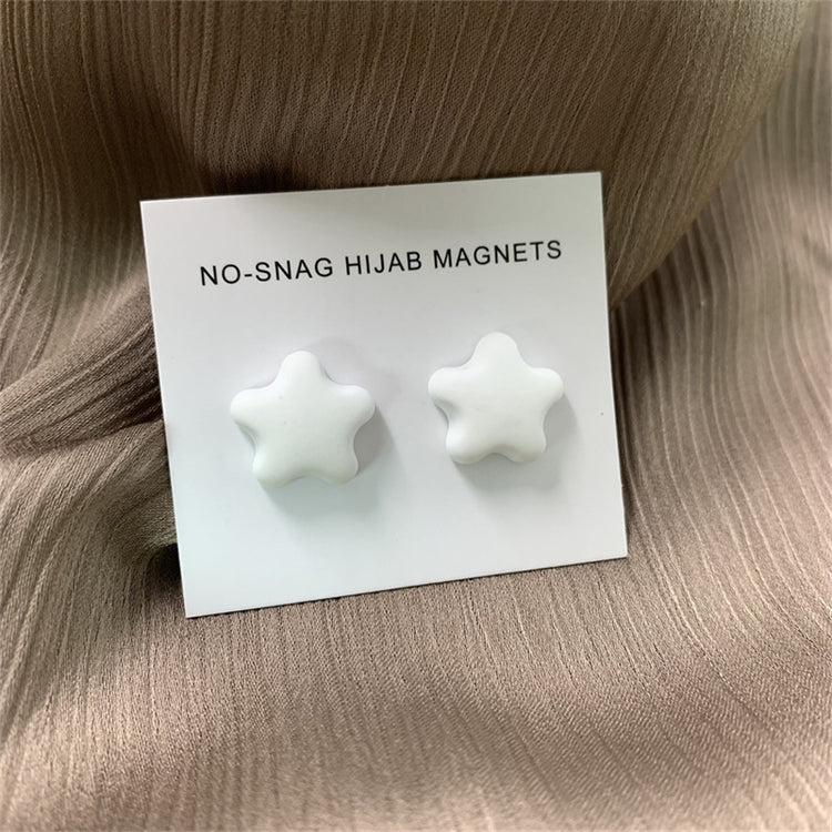 12SETS 16mm Hijab Pins Scarf Star Shape Magnetic Accessories