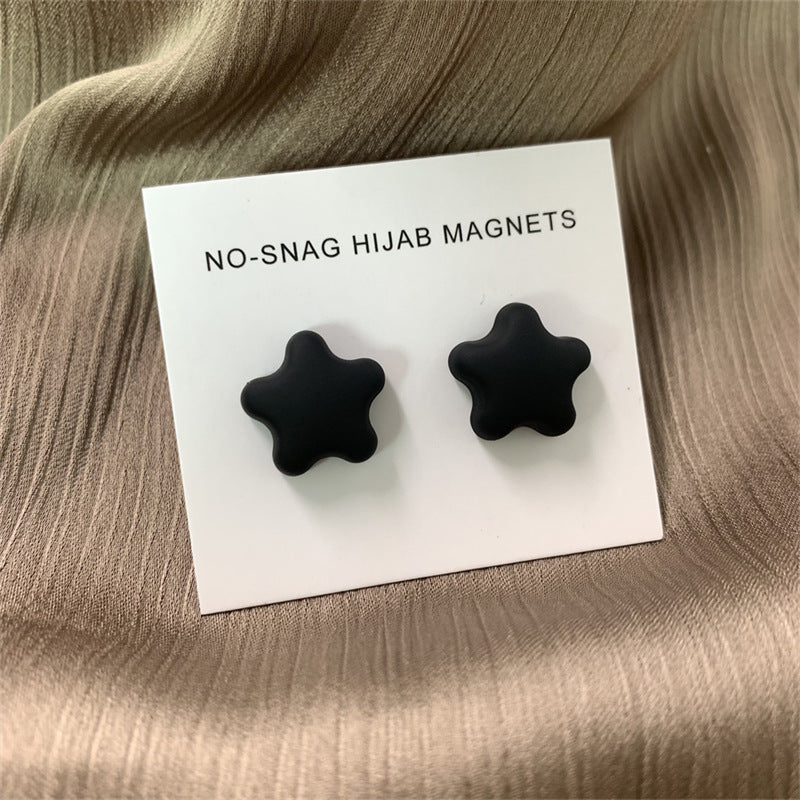 12SETS 16mm Hijab Pins Scarf Star Shape Magnetic Accessories