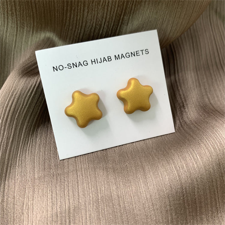 12SETS 16mm Hijab Pins Scarf Star Shape Magnetic Accessories