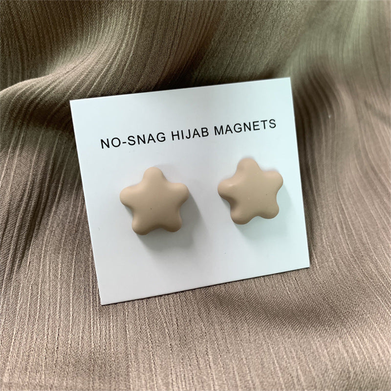 12SETS 16mm Hijab Pins Scarf Star Shape Magnetic Accessories