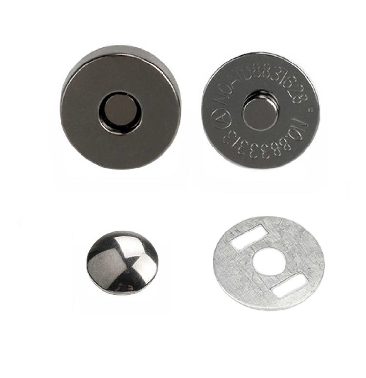 Gunmetal color Single Rivet magnetic snap, magnetic button