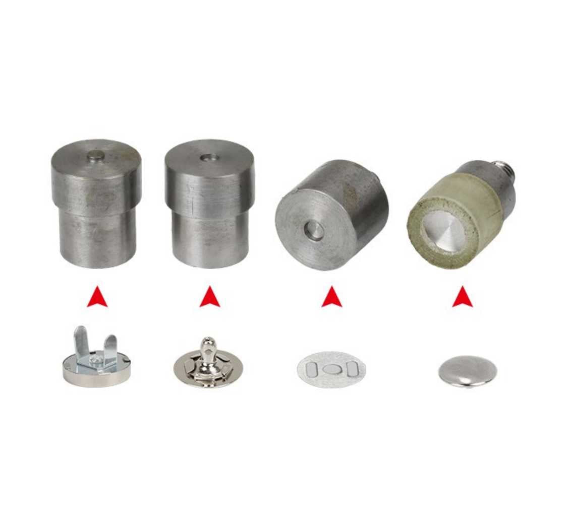Hand Press Machine Tooling For Single Rivet Magnetic Snap