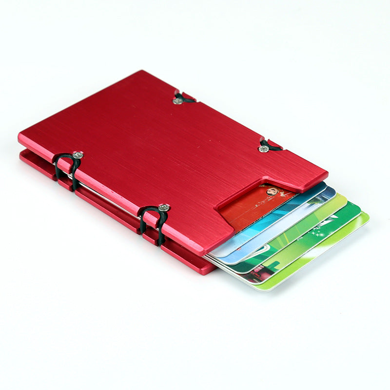 Alumin Slim Card Holder Red