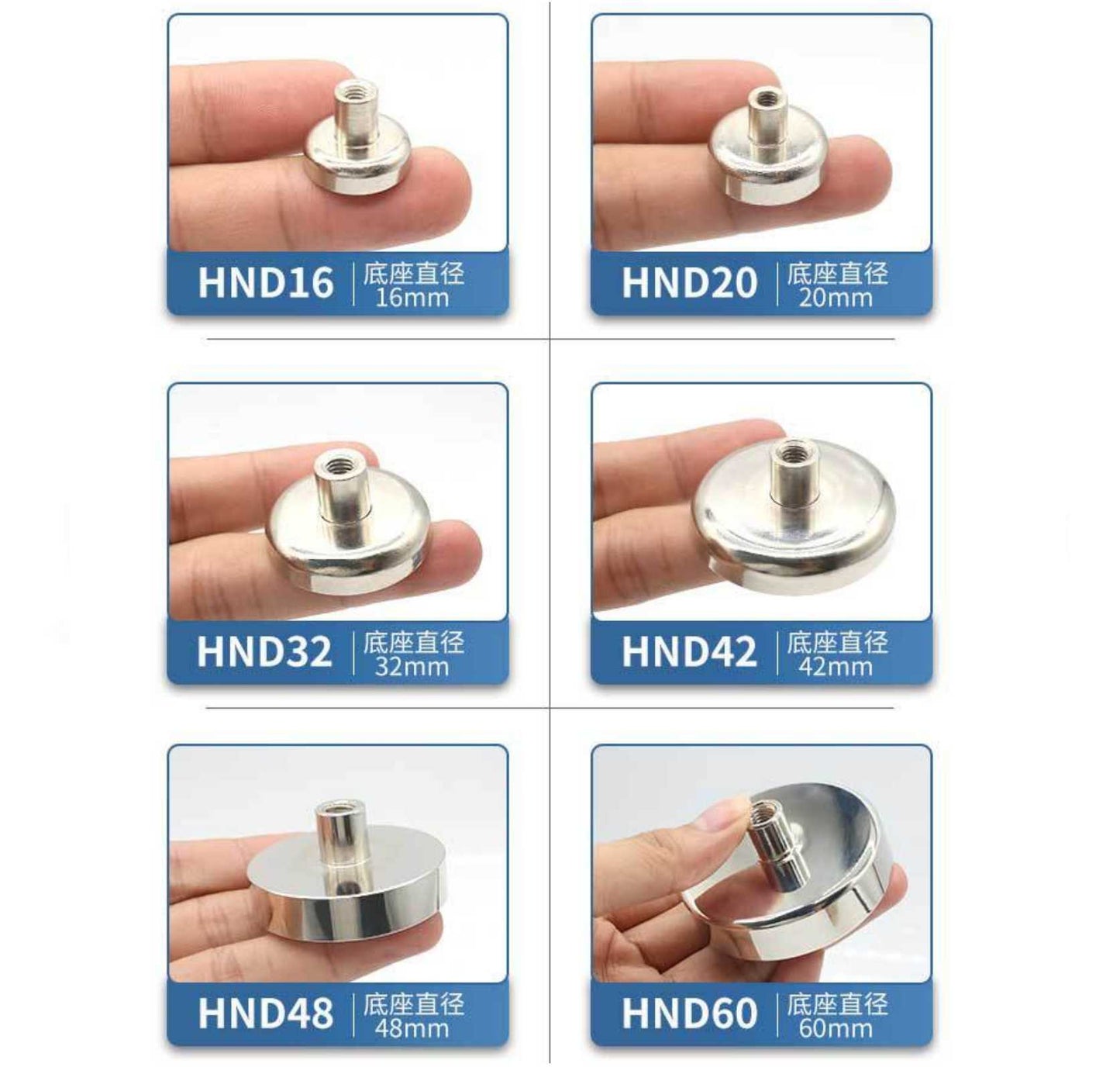 Pot Magnet With Internal Threaded Stem