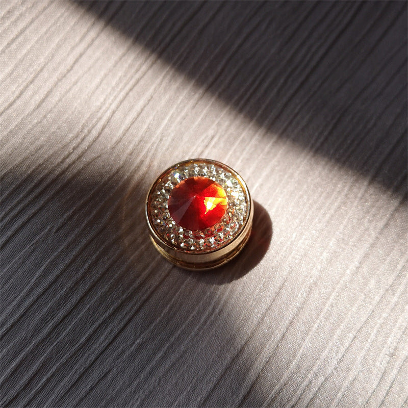 25SETS 18mm Hijab Pins Round Shape With Diamond Magnetic Accessories