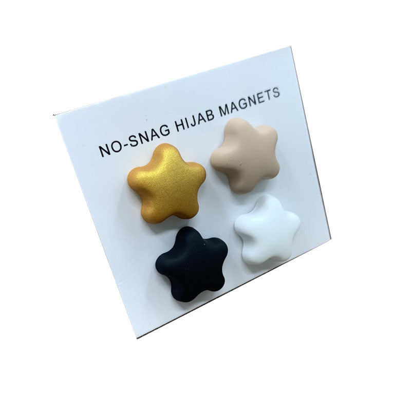 12SETS 16mm Hijab Pins Scarf Star Shape Magnetic Accessories