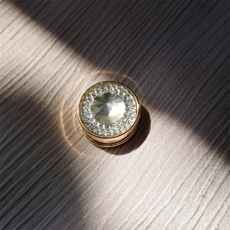 25SETS 18mm Hijab Pins Round Shape With Diamond Magnetic Accessories