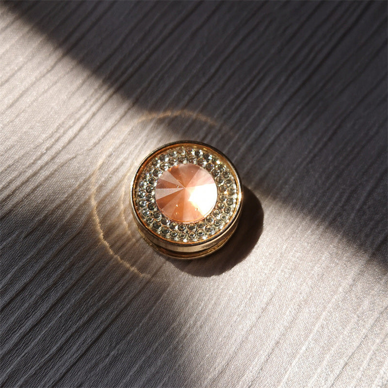 25SETS 18mm Hijab Pins Round Shape With Diamond Magnetic Accessories