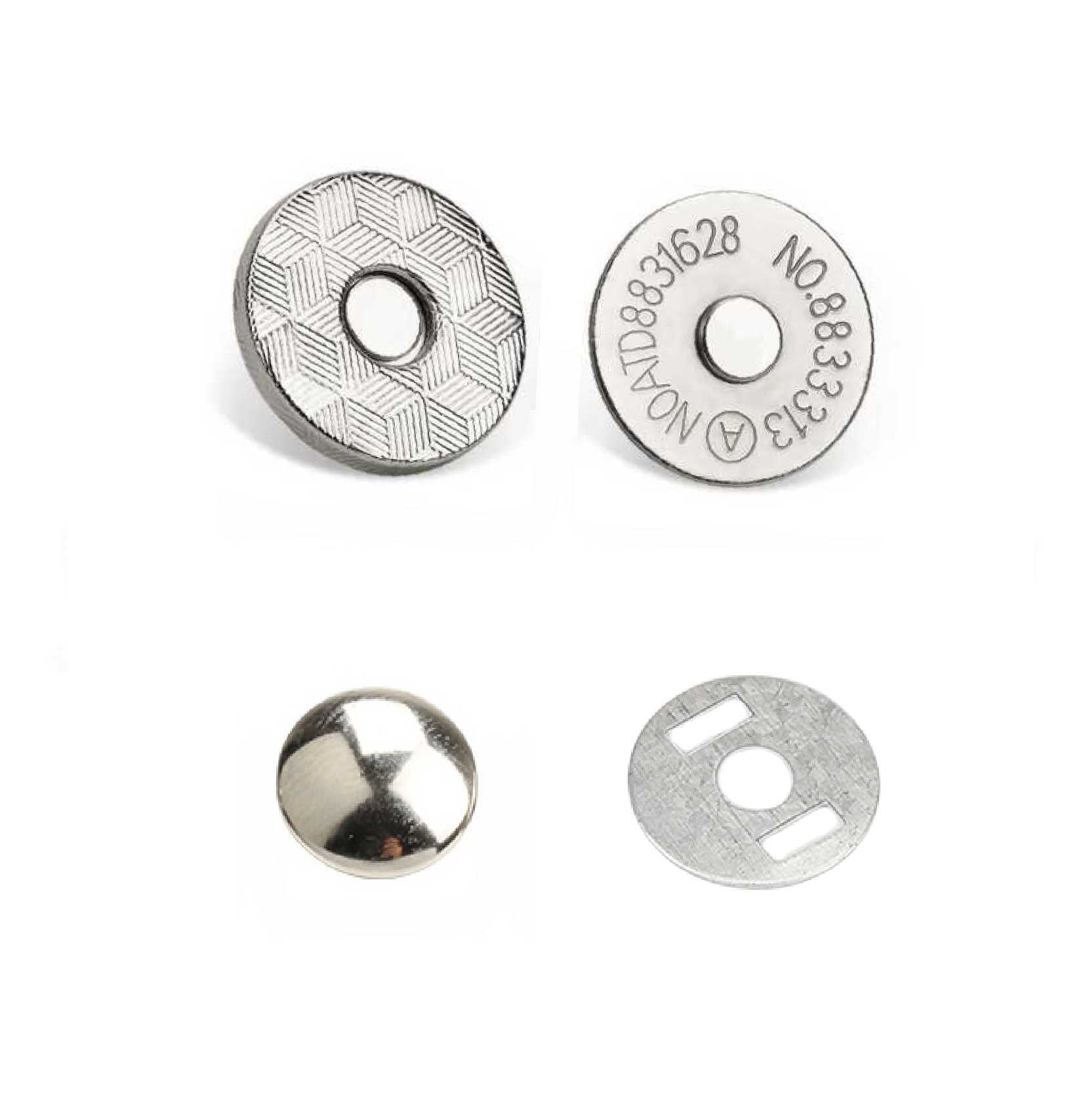 Zelikovitz 14mm (5/8 inch) Rivet Back Magnetic Snaps, NP