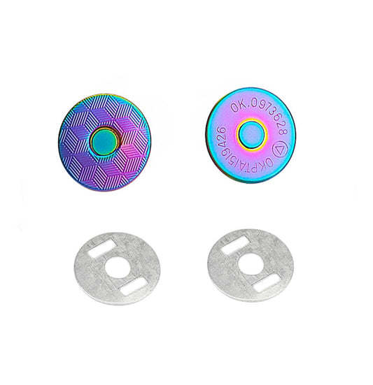 14x2mm magnetic buttons in rainbow