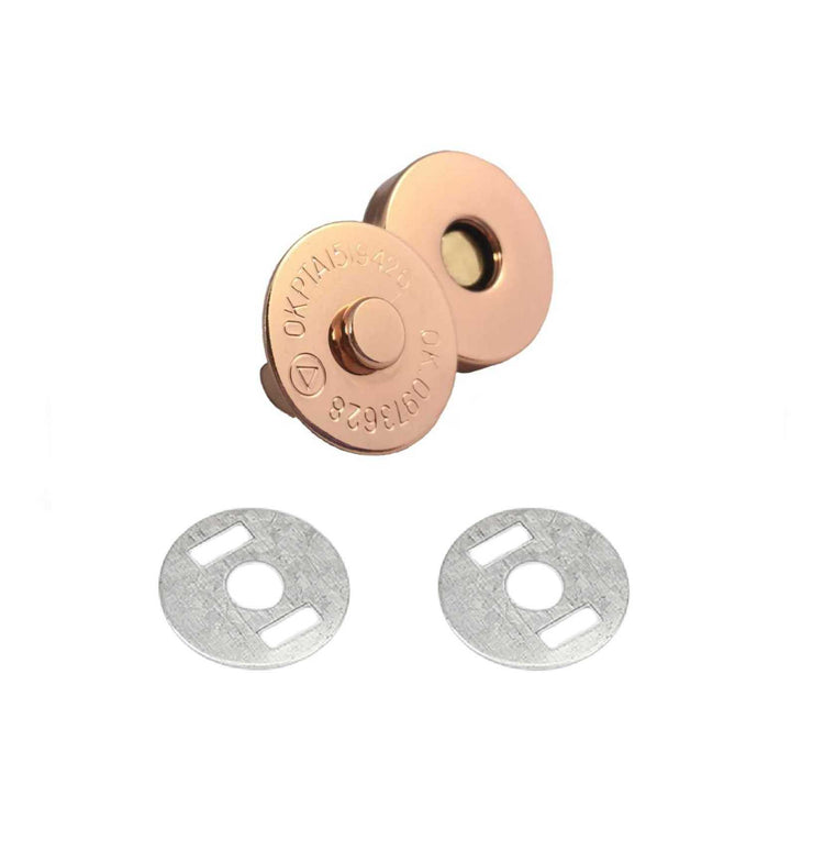 Rose Gold magnetic snap, magnetic button, metal button
