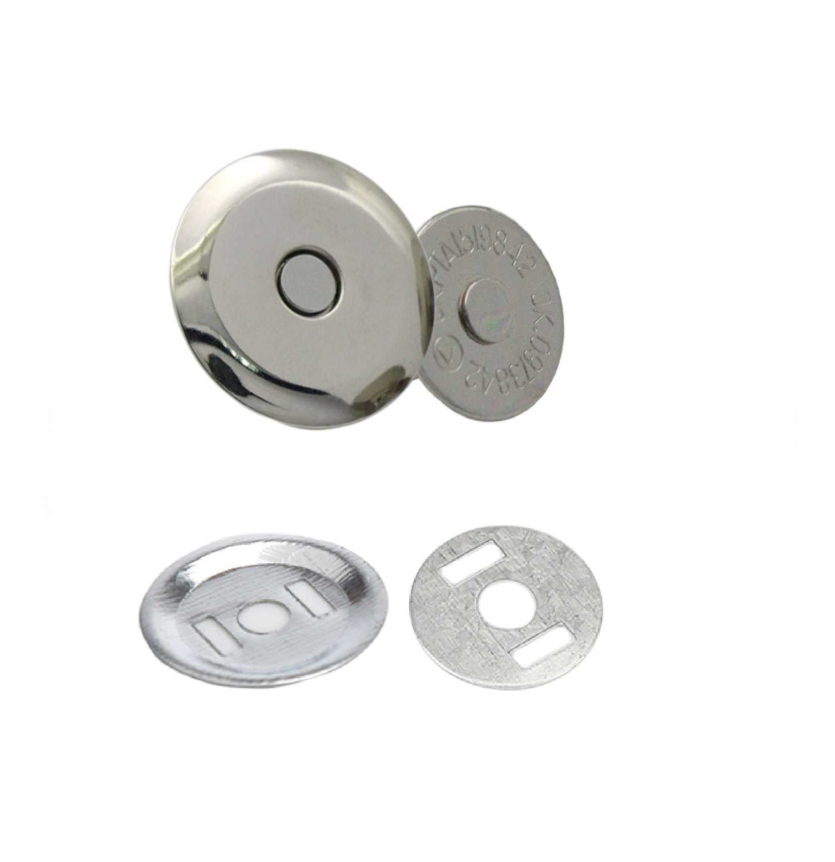 Silver Beveled Magnetic Snaps
