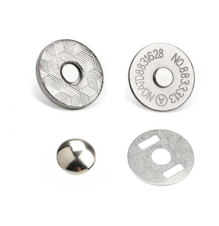 Silver color Single Rivet magnetic snap, magnetic button