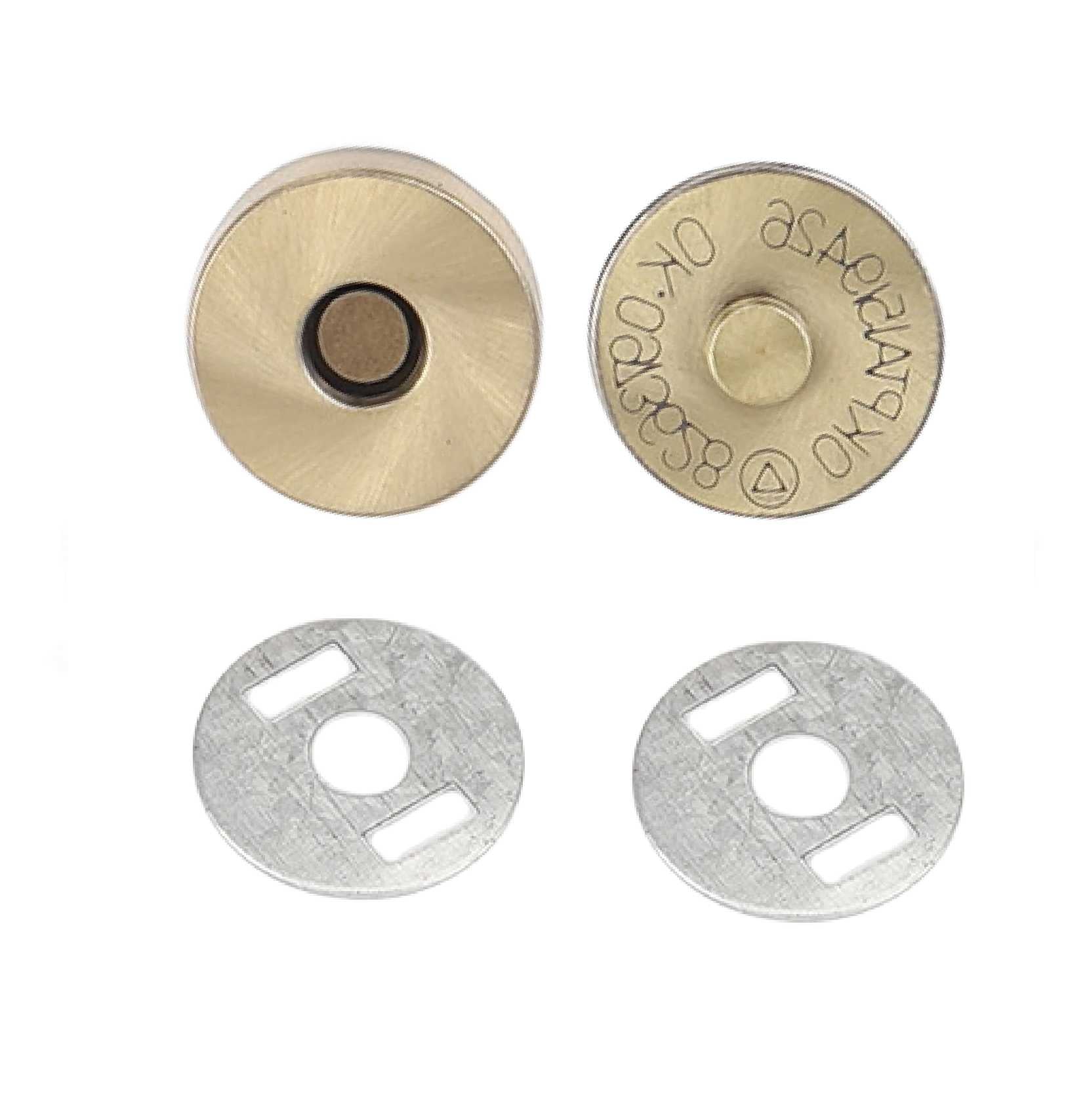 18x2mm magnetic bag clasp in Brush antique brass 